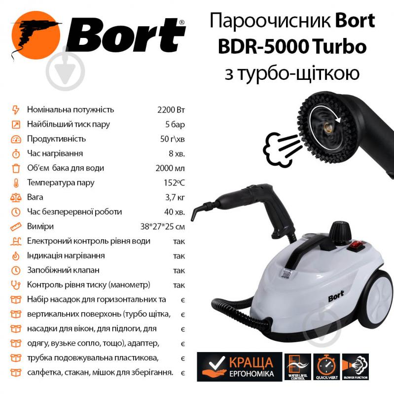 Пароочиститель Bort BDR-5000 Turbo - фото 10