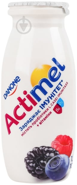 Кисломолочний продукт Данон Actimel Лісові ягоди 1,4% 100 г - фото 1