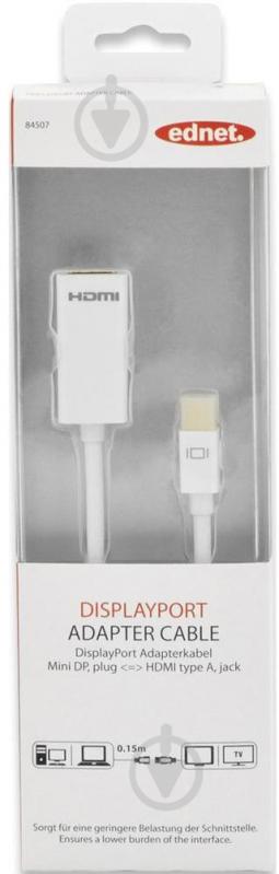 Адаптер Digitus HDMI – mini DisplayPort 0.15 м белый (84507) - фото 2