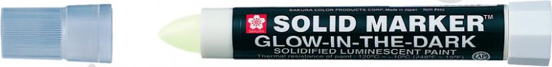 Маркер Sakura индустриальный светится ночью SOLID MARKER GLOW IN THE DARK 13 мм XSC#300 белый - фото 1