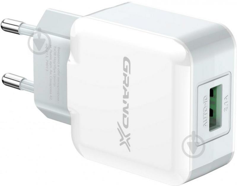 Зарядний пристрій Grand-X USB 5V 2,1A White (CH-03UMW) - фото 3