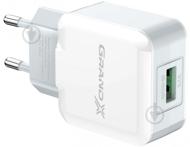 Зарядний пристрій Grand-X USB 5V 2,1A White cable USB Lightning Cu (CH03LTW) - фото 4