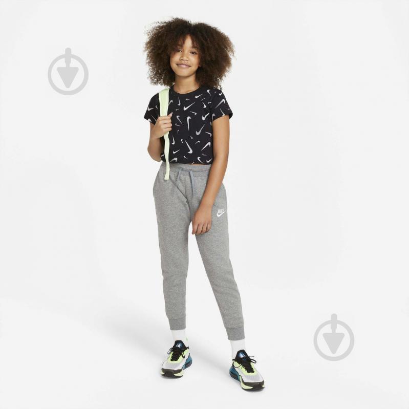 Футболка Nike G NSW TEE CROP SWOOSHES DC7348-010 р.L черный - фото 4