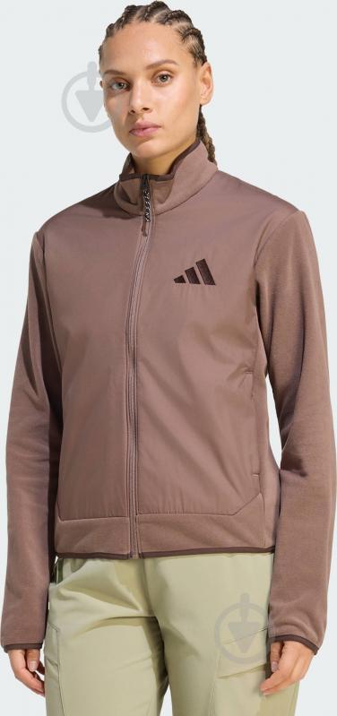 Джемпер Adidas W MT ESS WINDFL KH4645 р.S коричневый - фото 1