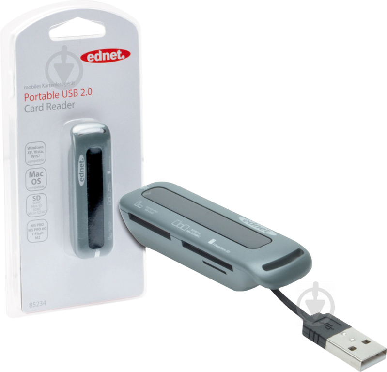 Кардридер Digitus  Ednet USB 2.0 (85234) - фото 1