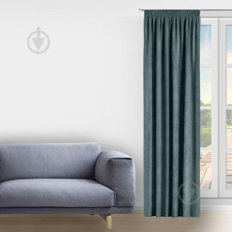 Штора Avrora 200x285 см Черно-синий Decora textile - фото 1