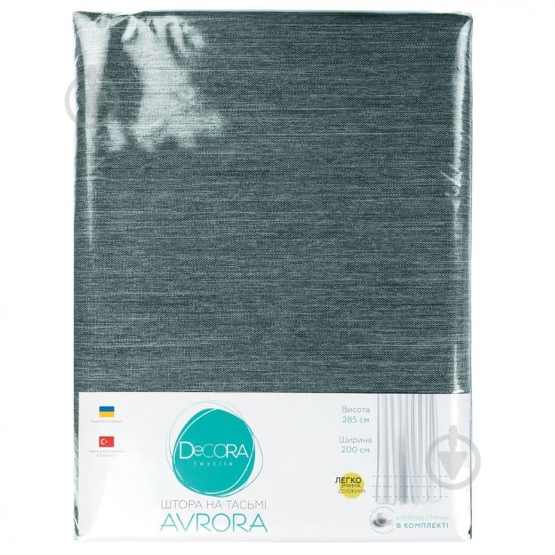 Штора Avrora 200x285 см Черно-синий Decora textile - фото 3