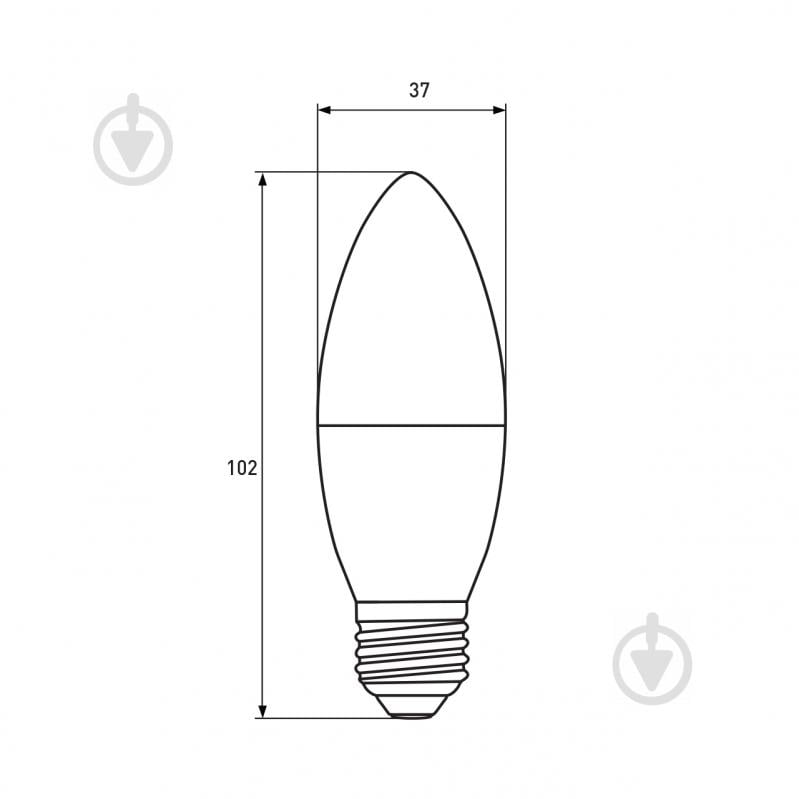 Лампа світлодіодна Eurolamp LED EURO C37 6W E27 4000K 6 Вт C37 матова E27 175 В 4000 К LED-CL-06274(EURO) - фото 3