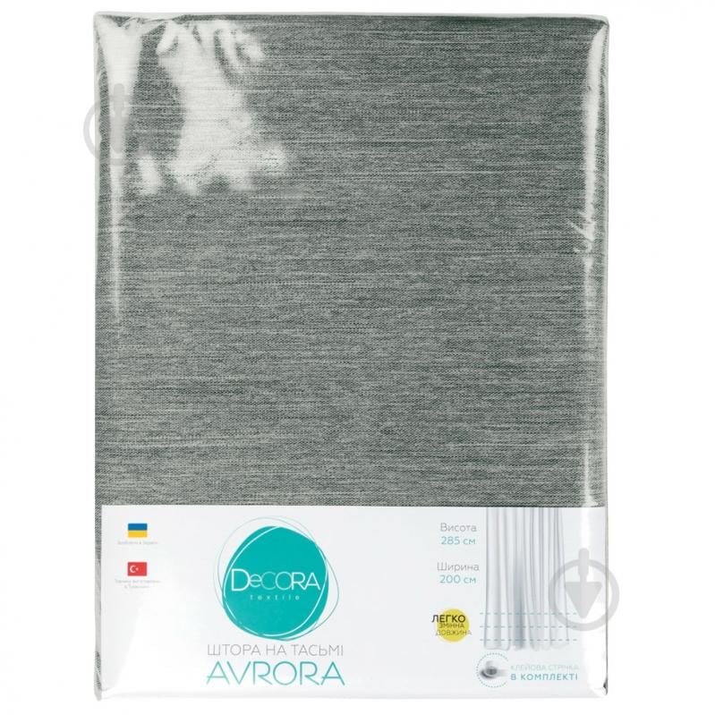 Штора Avrora 200x285 см черный Decora textile - фото 3