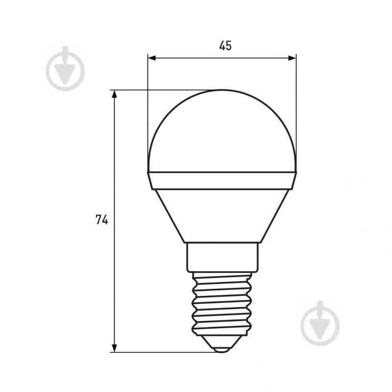 Лампа світлодіодна LED EURO G45 5W E14 4000K 5 Вт G45 матова E14 175 В 4000 К LED-G45-05144(EURO) - фото 3