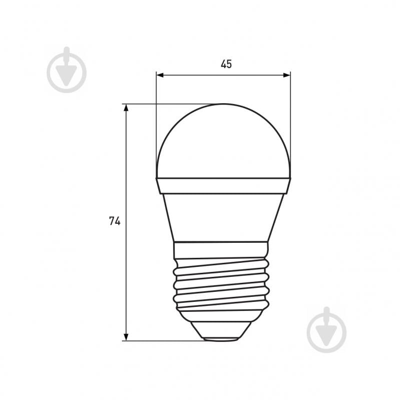 Лампа світлодіодна LED EURO 5 Вт G45 матова E27 175 В 3000 К LED-G45-05273(EURO) - фото 3