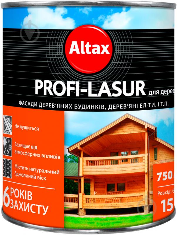 Лазур Altax Profi-Lasur безбарвний шовковистий мат 0,75 л - фото 1