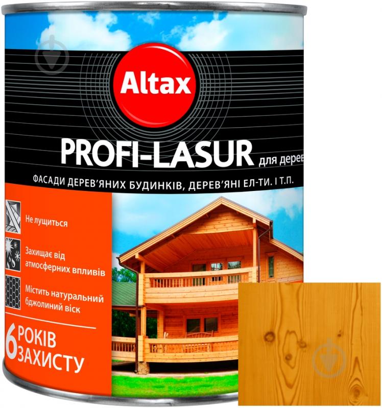 Лазурь Altax Profi-Lasur сосна шелковистый мат 0,75 л - фото 1