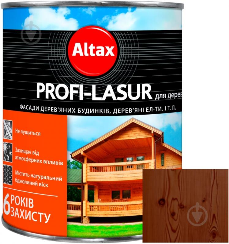 Лазурь Altax Profi-Lasur палисандр бронз шелковистый мат 0,75 л - фото 1