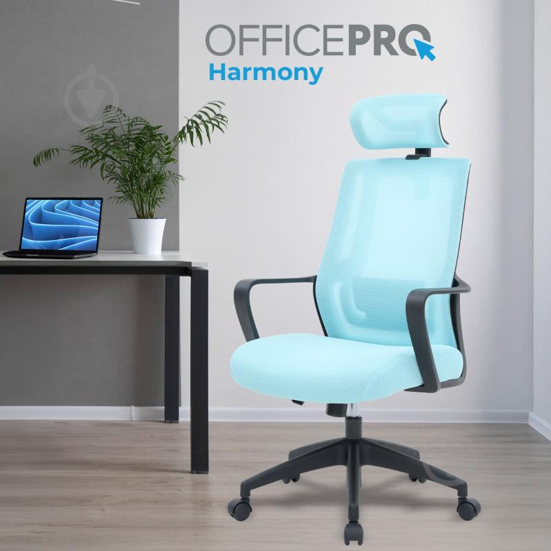 Крісло офісне OfficePro Harmony OC310-B-BL-BL Black/Blue синій - фото 7 Крісло офісне OfficePro Harmony OC310-B-BL-BL Black/Blue синій - фото 7