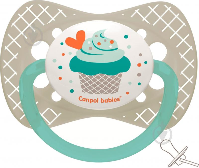 Пустышка симметричная Canpol Babies Cupcake 23/282_grey - фото 1