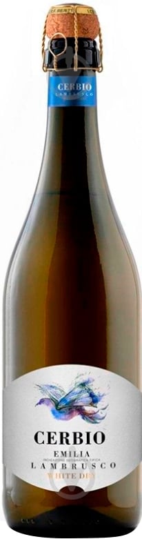 Вино ігристе Terre Cevico Lambrusco Cerbio Emilia White Dry біле сухе 10,5% 0,75 л - фото 1