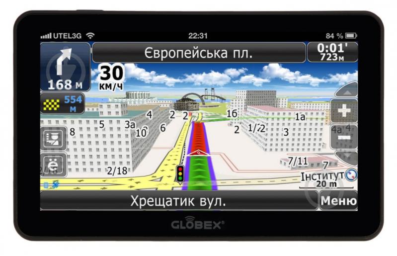 GPS-навигатор Globex GE711 + NavLux - фото 1