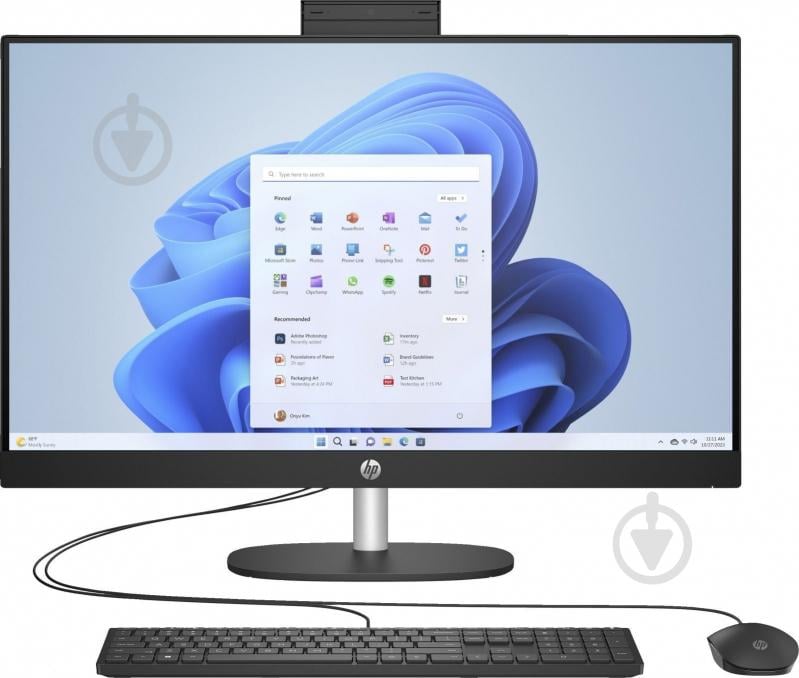 Моноблок HP All-in-One 27" (AR0N6EA) black - фото 1