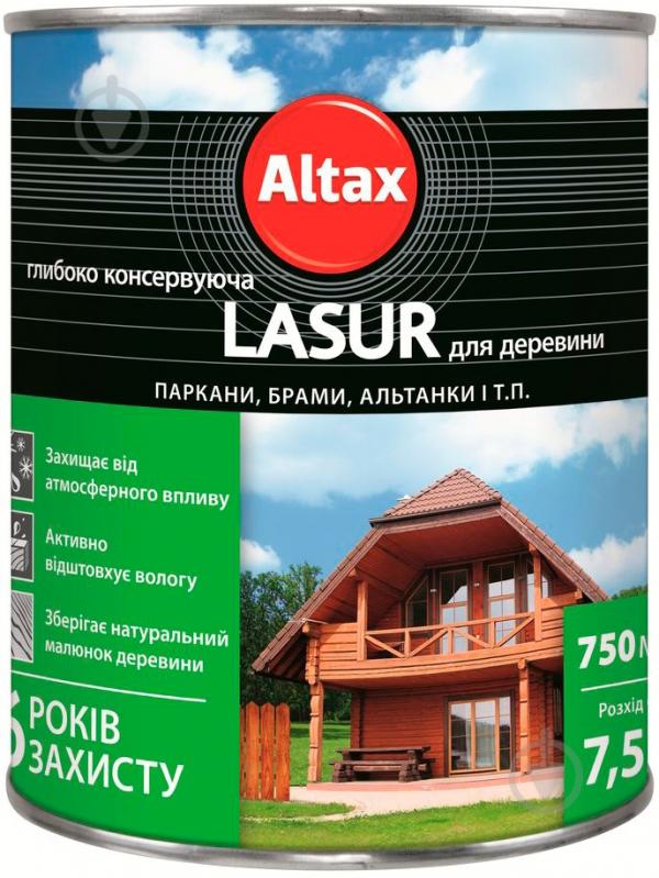 Лазурь глубоко консервирующая Altax Lasur для древесины сосна полумат 0,75 л - фото 2