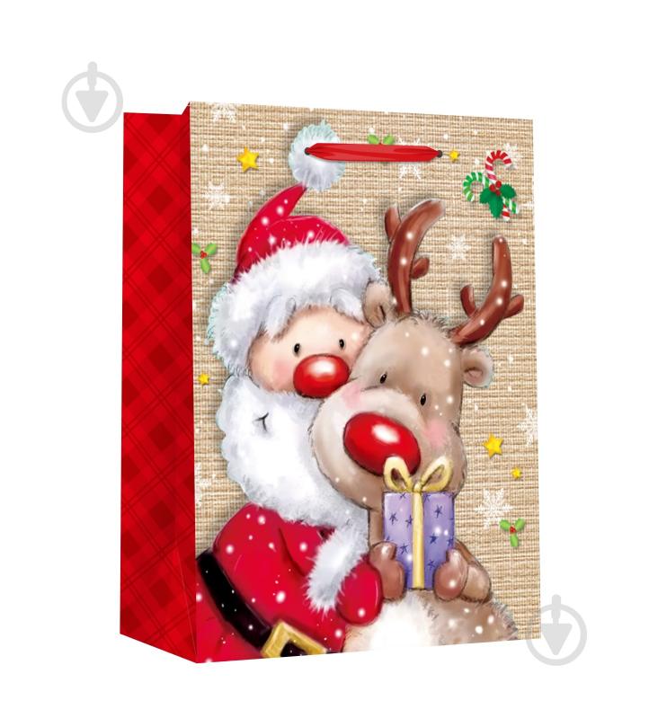 Пакет подарочный MEDIUM Санта в ассортименте - фото 4