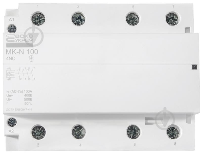 Контактор АСКО-Укрем КМ MK-N 4P 100A 4NO 220V A0040030039 - фото 1