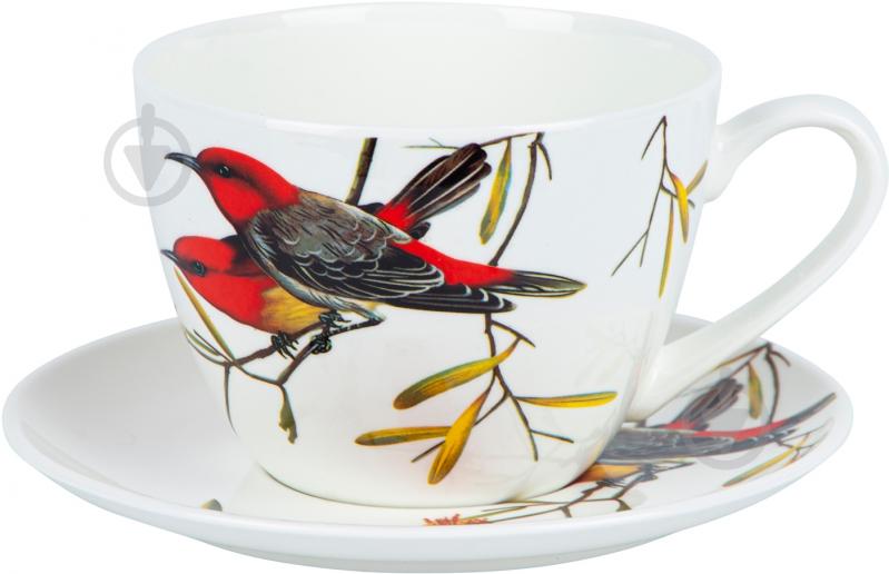 Чашка с блюдцем Limited Edition Bird 550 мл в подарочной упаковке (YF6009) - фото 1 Чашка с блюдцем Limited Edition Bird 550 мл в подарочной упаковке (YF6009) - фото 1