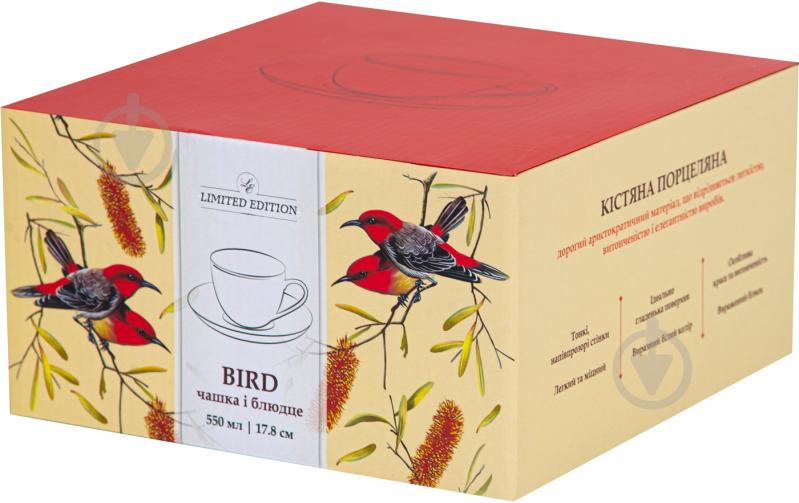 Чашка с блюдцем Limited Edition Bird 550 мл в подарочной упаковке (YF6009) - фото 5 Чашка с блюдцем Limited Edition Bird 550 мл в подарочной упаковке (YF6009) - фото 5