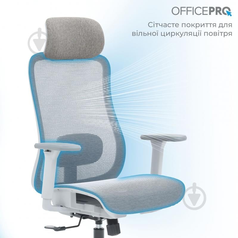 Крісло офісне OfficePro Wave OC670-G-G-G Gray сірий - фото 8
