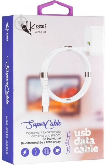 Дата-кабель Krazi USB Type-C to Type-C KZ-UC001 1 м белый (00000079677) - фото 3 Дата-кабель Krazi USB Type-C to Type-C KZ-UC001 1 м белый (00000079677) - фото 3