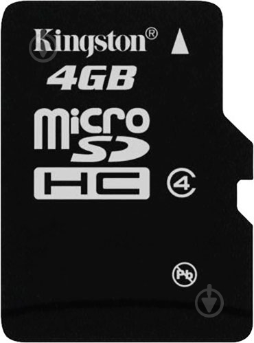 Карта памяти Kingston microSDHC 4GB (SDC4/4GBSP) - фото 1