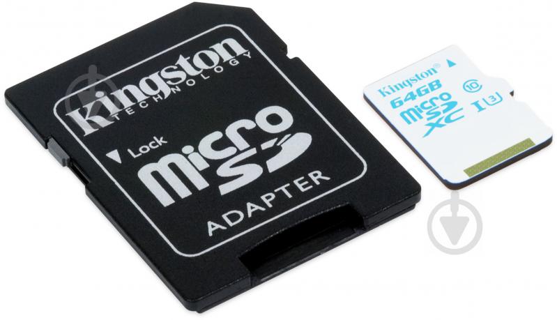 Карта пам'яті Kingston microSDXC 64GB + SD adapter (SDCAC/64GB) - фото 2