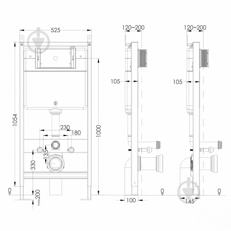 Комплект інсталяції VOLLE SENSE 4в1, сенсорна клавіша SENSE blanco - фото 2