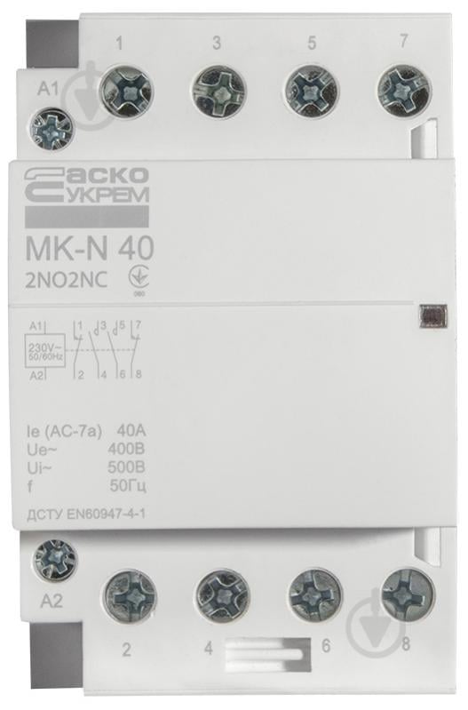 Контактор АСКО-Укрем MK-N 4P 40A 2NO2NC 220V A0040030036 - фото 1