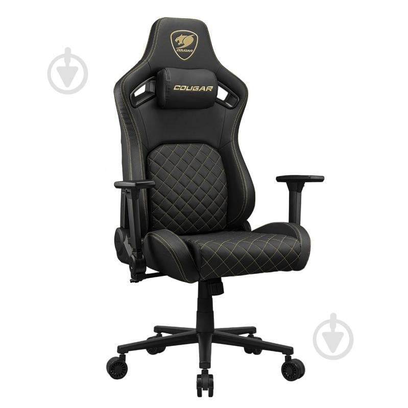 Крісло ігрове Cougar DEFENSOR GOLD чорний/золотий - фото 2