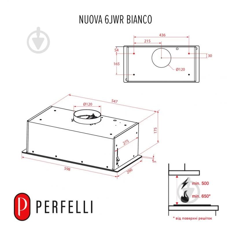 Вытяжка Perfelli Nuova 6jwr Bianco - фото 20