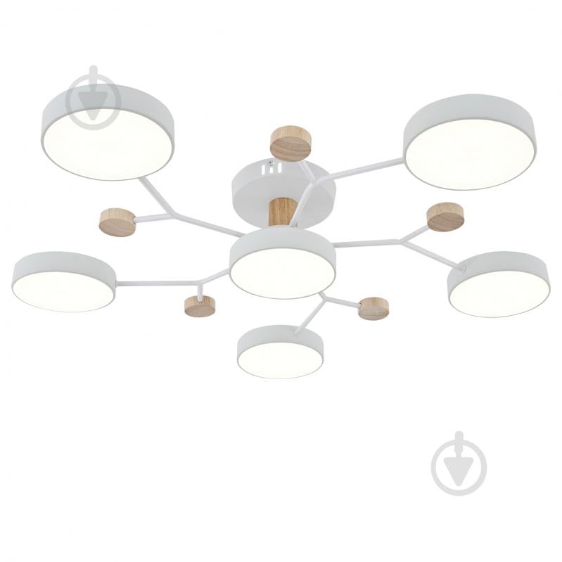 Люстра светодиодная Victoria Lighting с пультом 115 Вт белый/дерево Hindi/PL6 white - фото 1