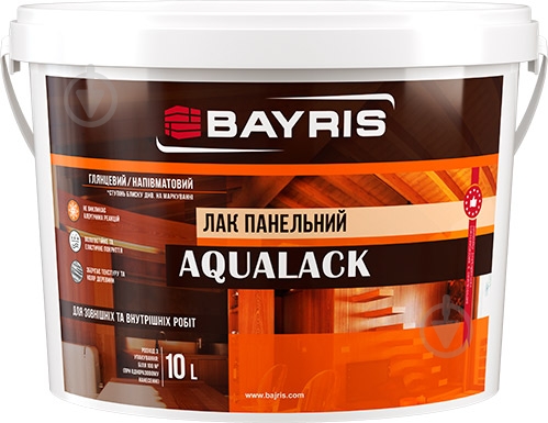 Лак панельный Aqualack Bayris полумат 10 л - фото 1
