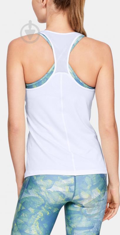 Майка Under Armour UA HG Armour Racer Tank 1328962-100 XS белый - фото 4