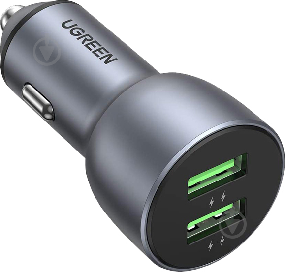 Автомобільний зарядний пристрій UGREEN CD213 36W 2xUSB QC 3.0 3A Car Charger темно-синій (UGR-10144) - фото 1