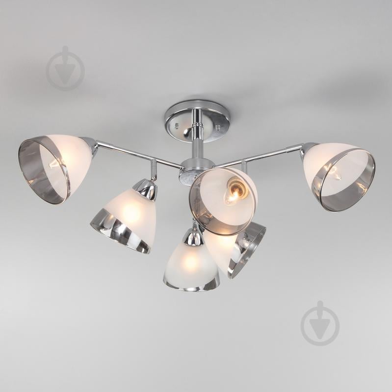 Люстра потолочная Strotskis Paola 6x40 Вт E27 хром 30126/6 - фото 1