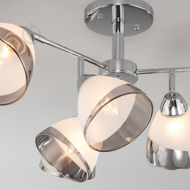 Люстра потолочная Strotskis Paola 6x40 Вт E27 хром 30126/6 - фото 2