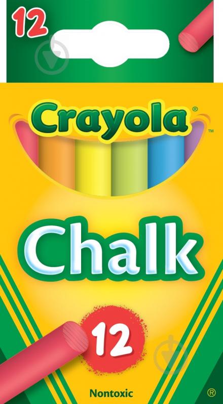 Набор мелков Антипыль 12 шт./уп. Цветная Crayola - фото 1