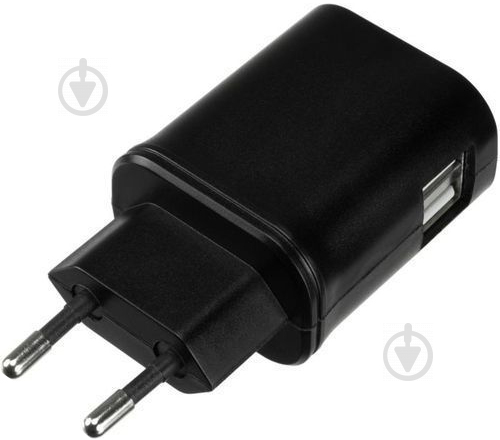 Сетевое зарядное устройство Kit EU 2×USB Mains Charger 3.1A black - фото 1