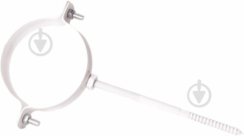 Кронштейн трубы металлический Сяйво L=160 мм D=90 мм белый - фото 1 Кронштейн трубы металлический Сяйво L=160 мм D=90 мм белый - фото 1