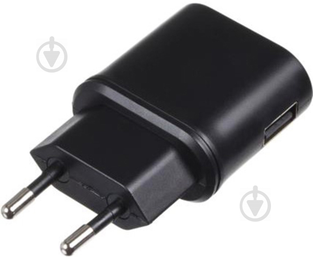 Сетевое зарядное устройство Kit EU USB Mains Charger 1A black - фото 1