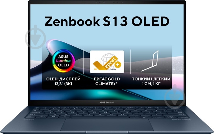 Ноутбук Asus Zenbook S 13 UX5304MA-NQ040W 13,3" (90NB12V3-M00AV0) ponder blue - фото 2