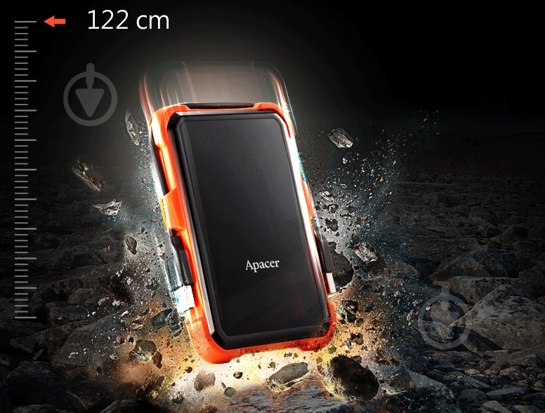 Зовнішній жорсткий диск Apacer 2 ТБ 2,5" USB 3.1 (AP2TBAC630T-1) orange/black - фото 2