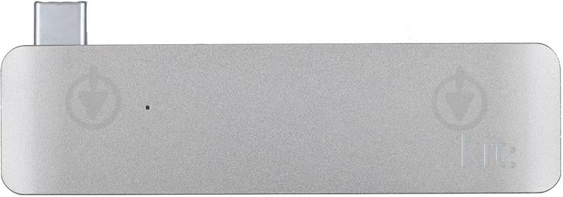 Адаптер Kit  Multiport USB-C to USB 3.0 SD/microSD silver - фото 1