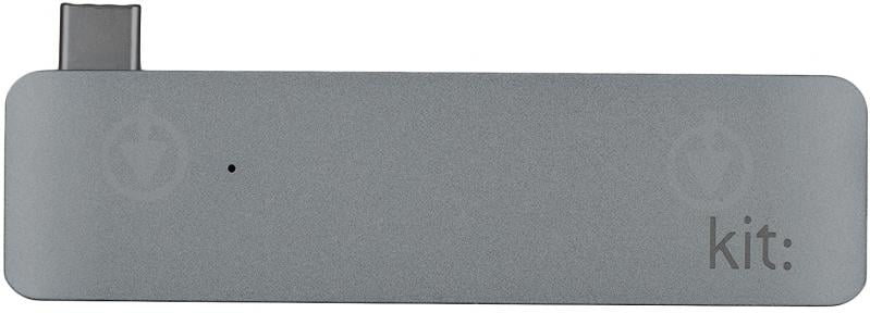 Адаптер Kit  Multiport USB-C to USB 3.0 SD/microSD space grey - фото 1